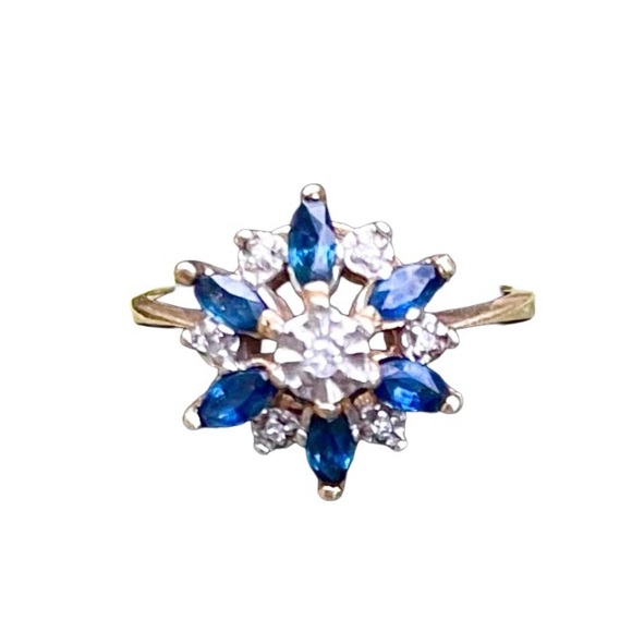 Sapphire/Diamond ring. 14k Beautiful Ceylon Sapphire. Gorgeous ring. size 7 - Picture 11 of 11